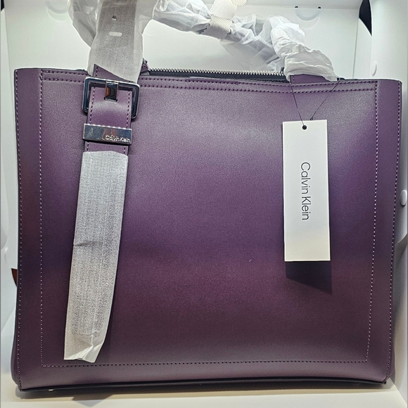 Calvin Klein Deep Purple Tote Bag - Picture 2 of 4